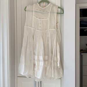 Free People cream babydoll with slip